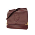 Bordeaux (Good) Pre-Owned Leather Must Bag Cartier Women's Shoulder