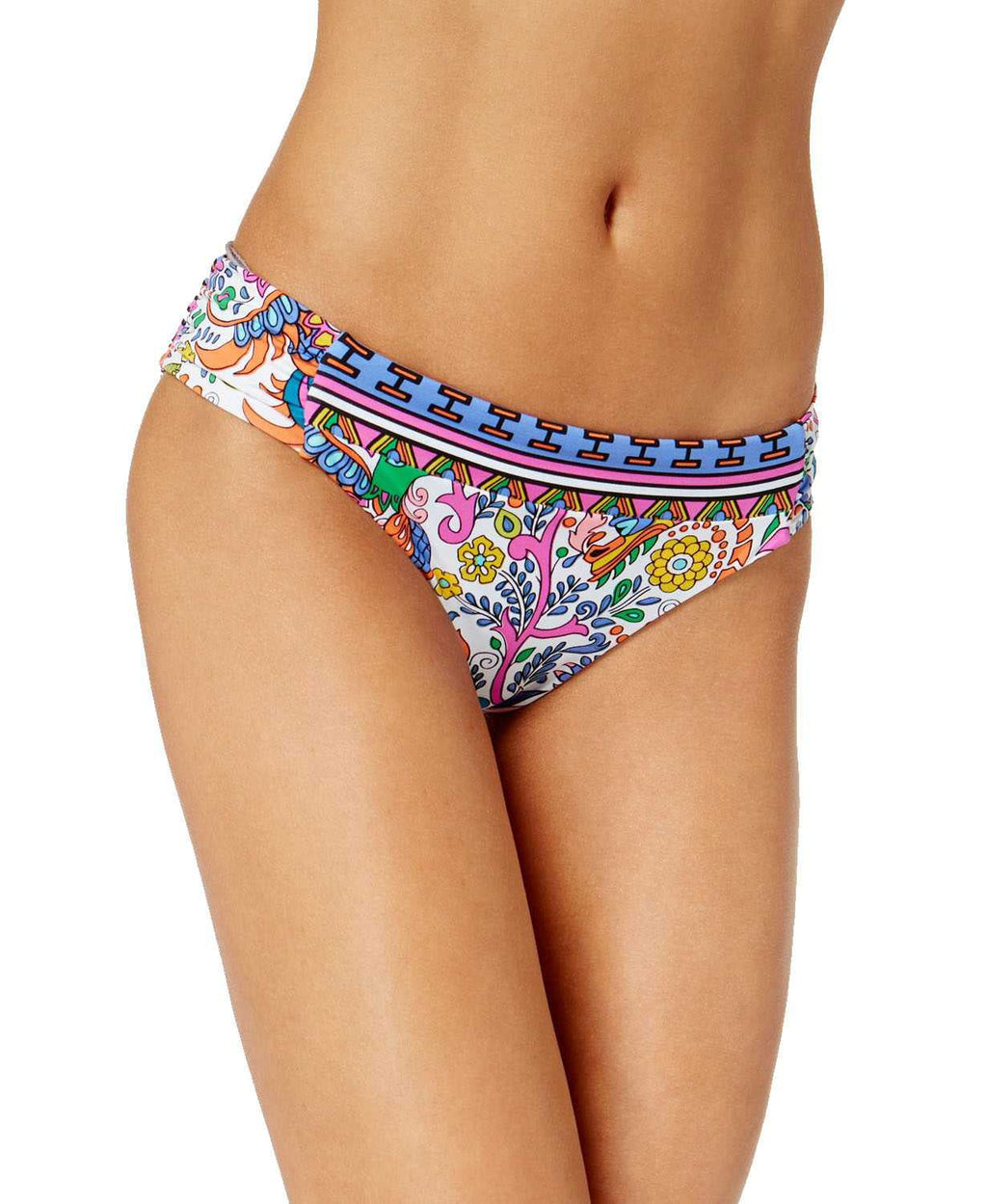 Bikini Bottom, Shirred Trina Side 14 Turk Women’s Botanical Multi-Color,