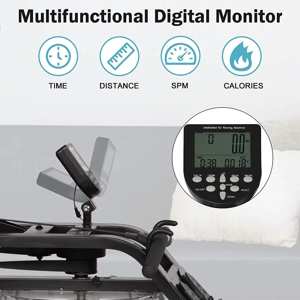 with Aqua rowing workout! water the - - Machine blue power 50.0 a - Monitor of Rowing Single LCD Water for full-body Experience - Digital