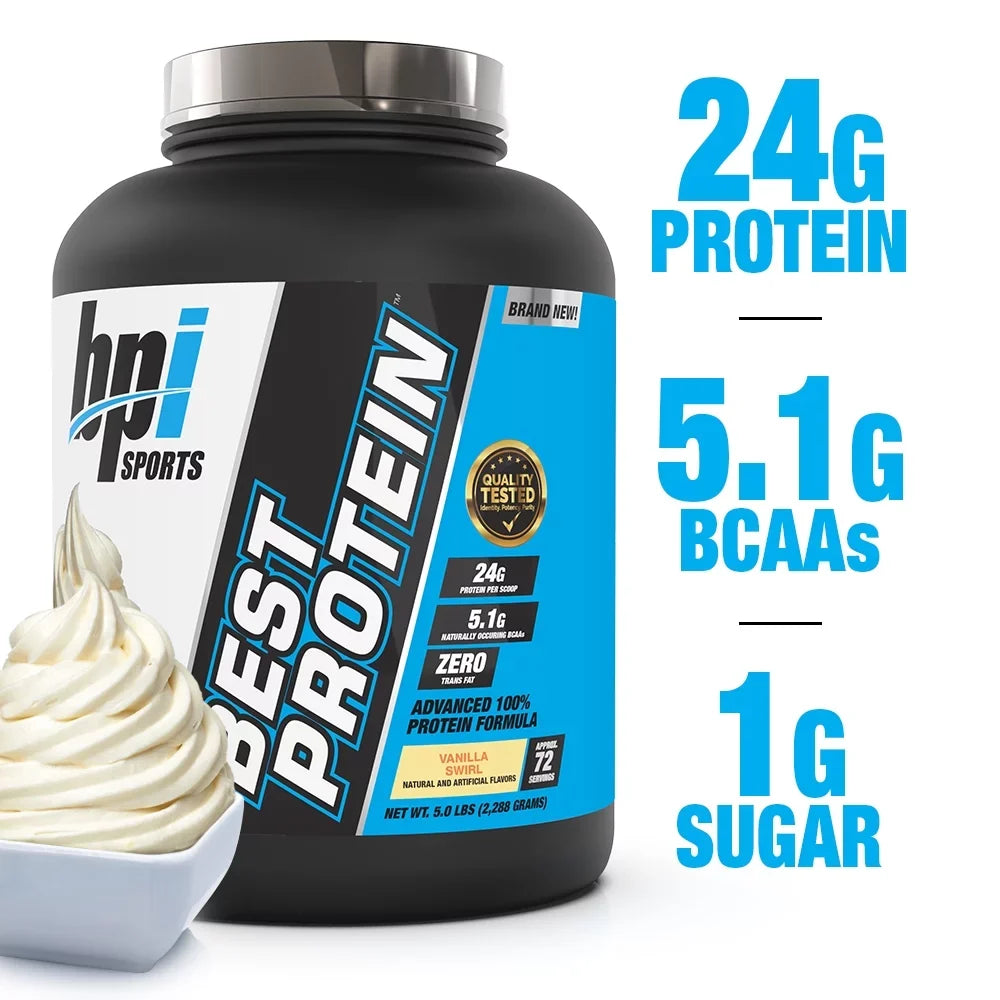 Best Swirl, Vanilla BPI Servings 72 Sports Protein Protein