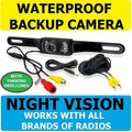 Night Car Camera Mount Backup Reverse View Color Plate License Waterproof Rear