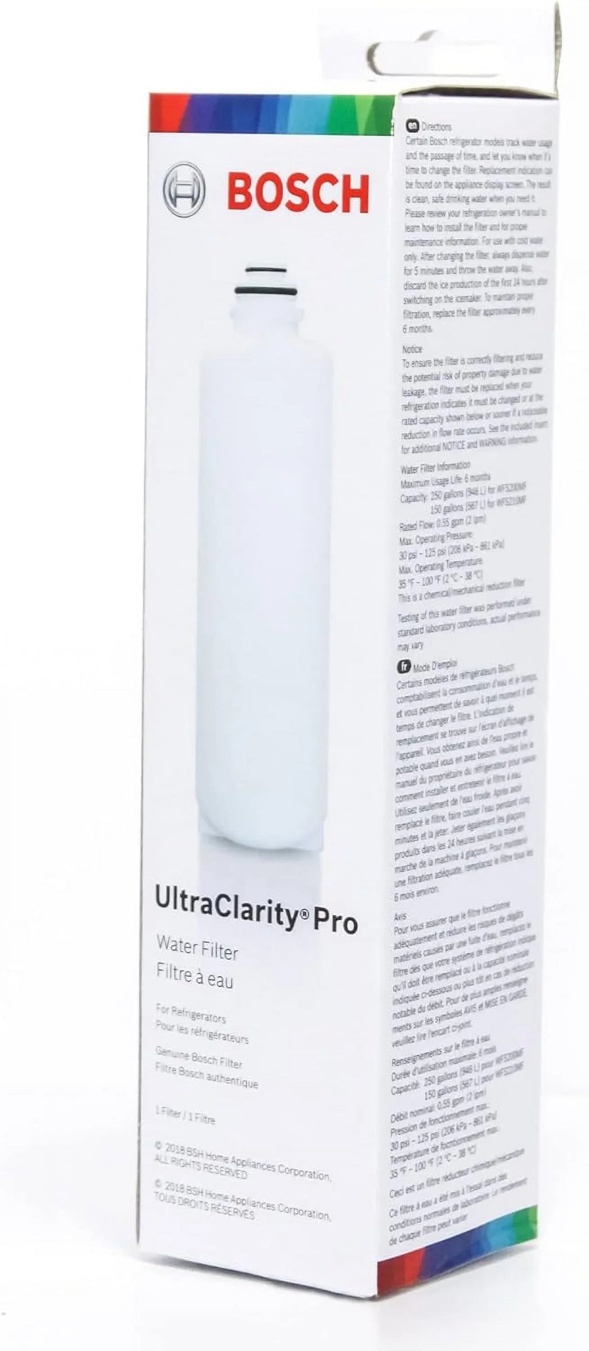 Replacement/Compatible Water Bosch 4 Filter, Pack of Pro BORPLFTR50,BORPLFTR55, RA450022, UltraClarity REPLFLTR55