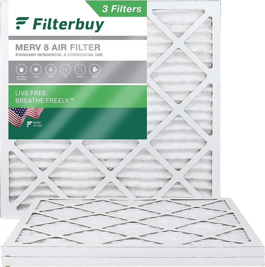 Pleated 8x8x1 Furnace Air 8 Filterbuy Filters (3-Pack) MERV AC HVAC