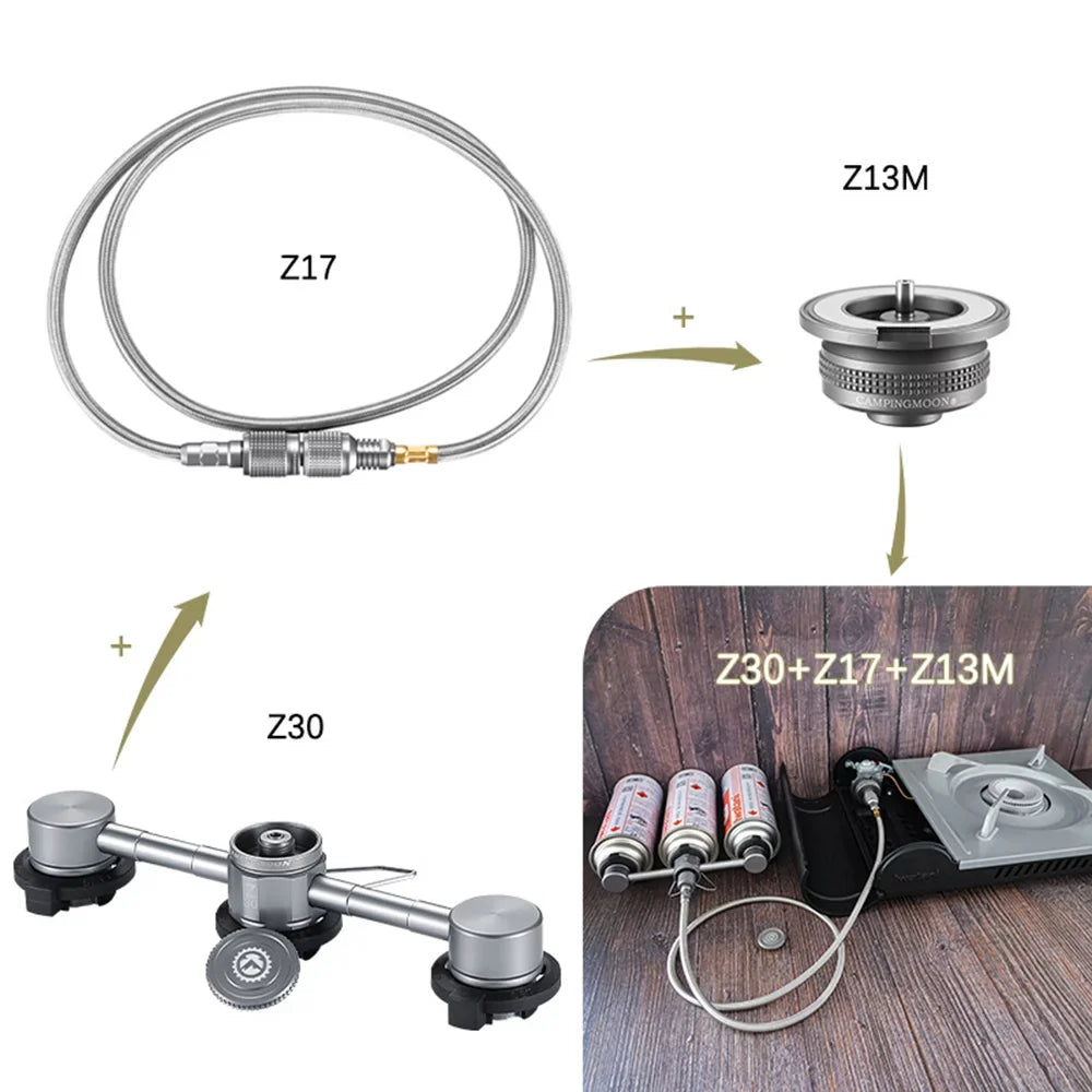 In Butane Type Adapter 3 Butane 1 Conversion Split Type Adapter Head AdapterAdventures 1 Split With Adapter Type 1 Type Adapter In Butane CAMPINGMOON Convenient Adapter,Head Convertor