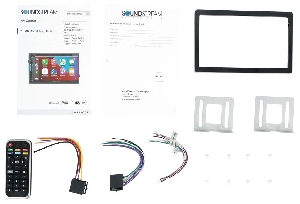 AUTO+Camera DVD VRCPAA-7DR Monitor Soundstream Car w/CARPLAY/ANDROID 7" Receiver