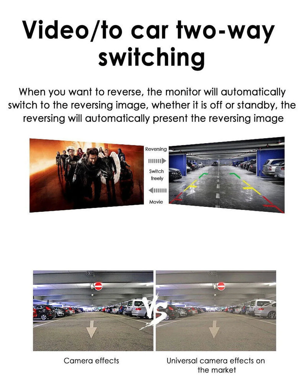 Monitor 5" Night Backup Paddsun Rear Waterproof View Vision Wireless HD Kit Camera Car