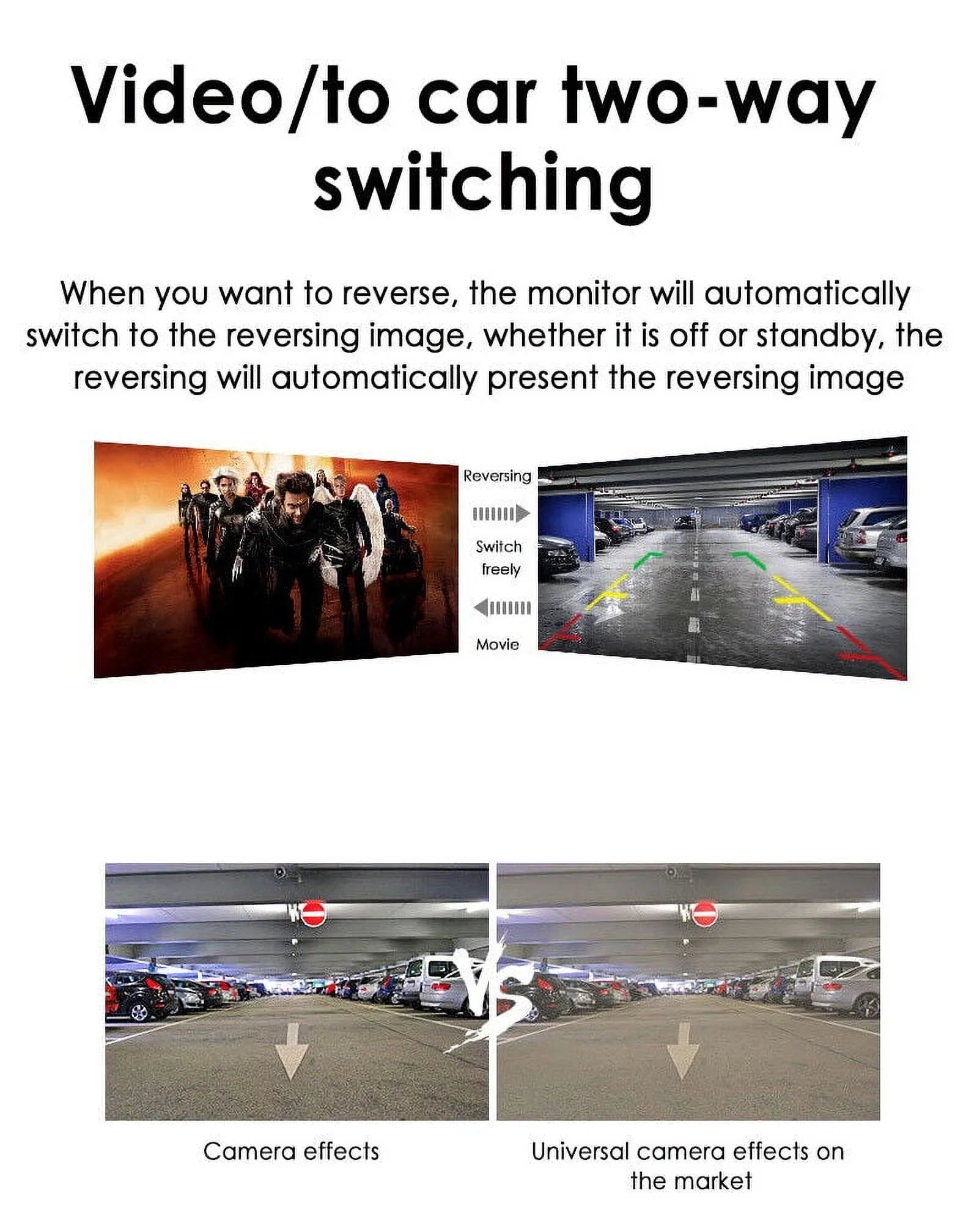 Monitor 5" Night Backup Paddsun Rear Waterproof View Vision Wireless HD Kit Camera Car