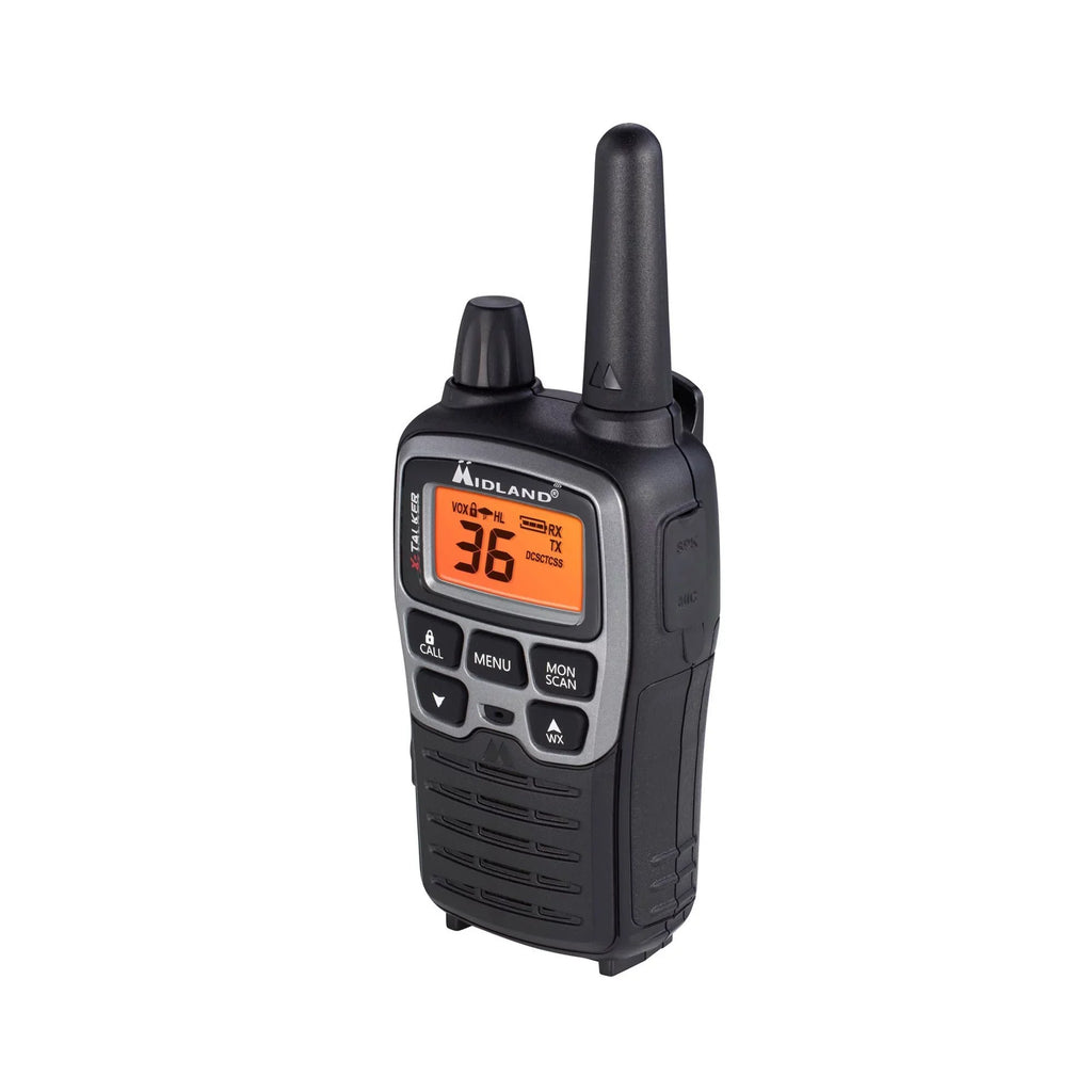Channels, FRS 38-mile, Midland Walkie T71VP3 bundle X-Talker 36 Talkies, Two-Way Black Radio