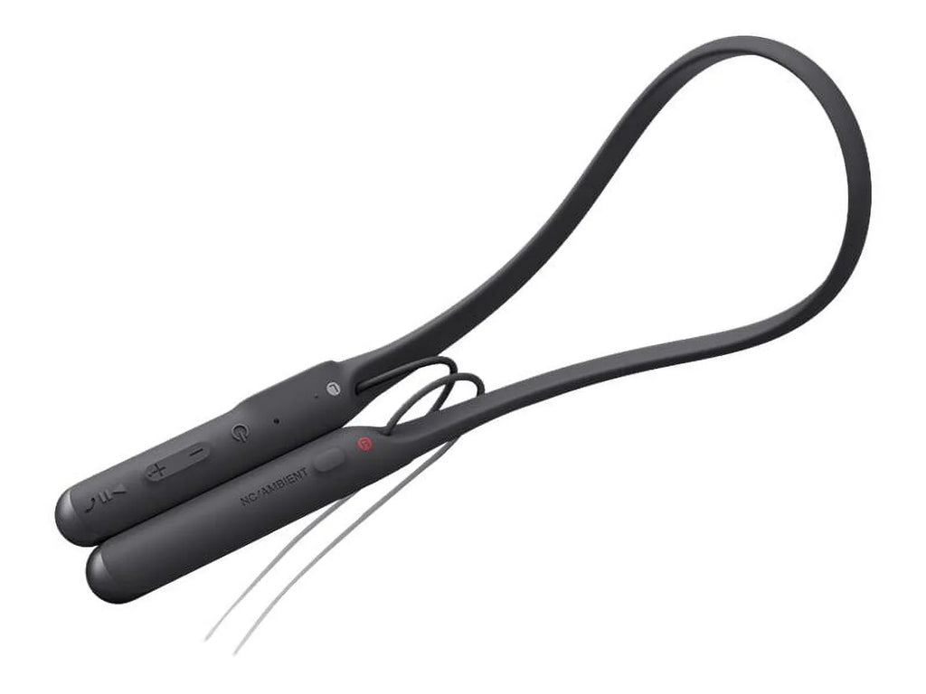with - - - wireless - - Earphones black NFC canceling - mic - mount Bluetooth WI-C600N active noise - in-ear Sony behind-the-neck