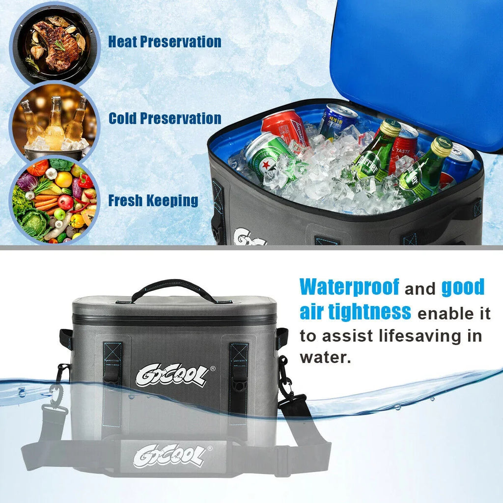 Bag Water-Resistant Leak-Proof For Gymax Insulated 30 Picnic Cans Portable Soft Cooler