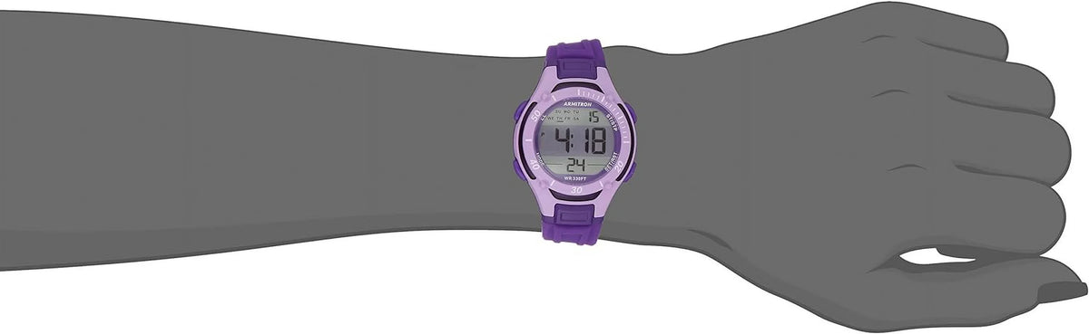 Display Purple Bezel Case Castle Ladies Resin BS-45-7062PUR Analog Digital Watch And