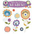 You-Nique Bulletin We Multicolor, We Grow! Board K-5 Mini Learn, Carson-Dellosa When Grades Set,
