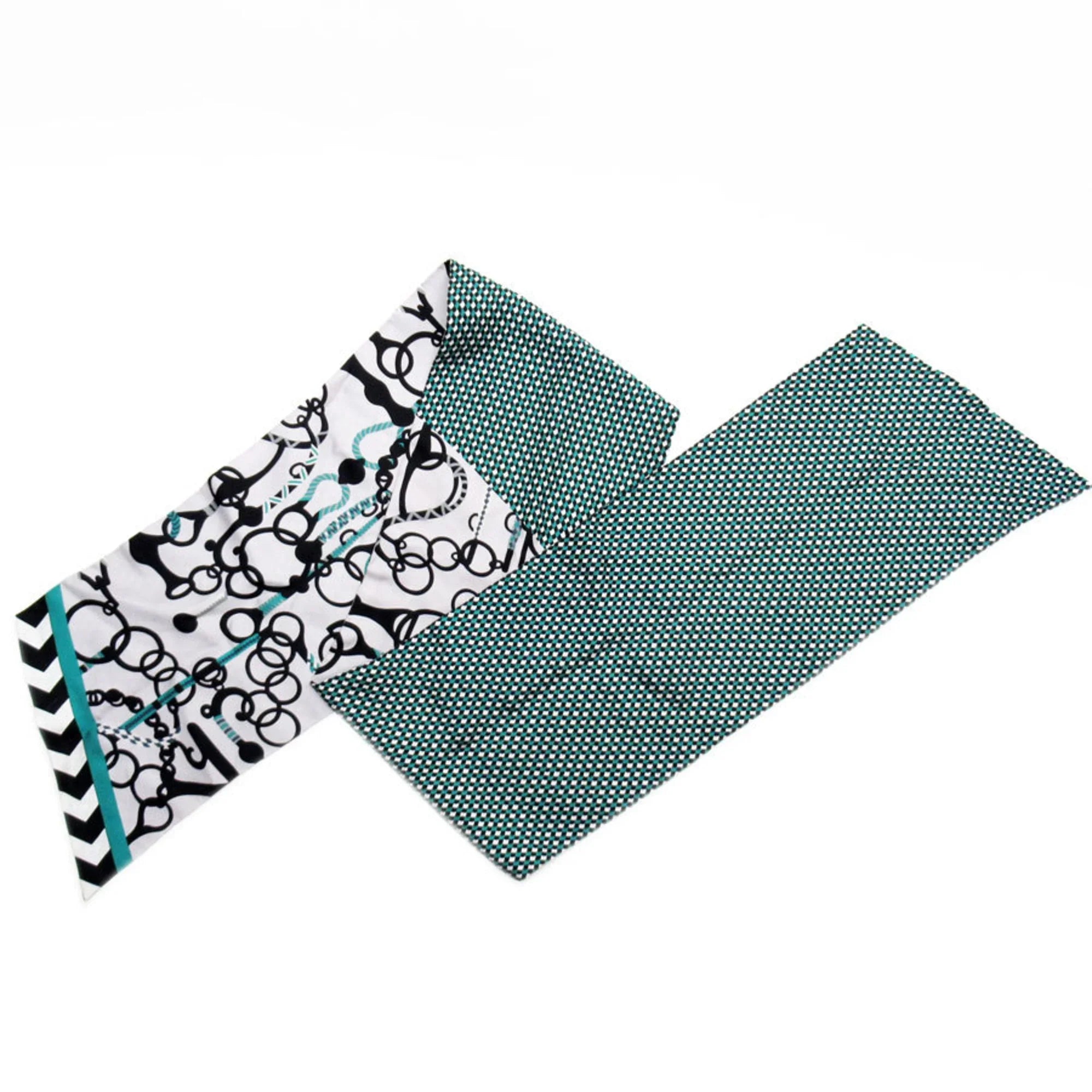 Silk Hermes Maxi Gray/Green/Black Light Pre-Owned Muffler Scarf Women's (Good) Twilly