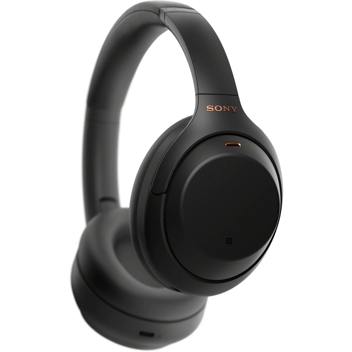 Connection WH-1000XM4 Type-C for Compact Cable, USB Wireless - Headphones Carry Plug Cloth Cable, Sony In-Flight Over-Ear Includes: Case & Microfiber Use, Noise-Canceling Adapter (Black) Cleaning