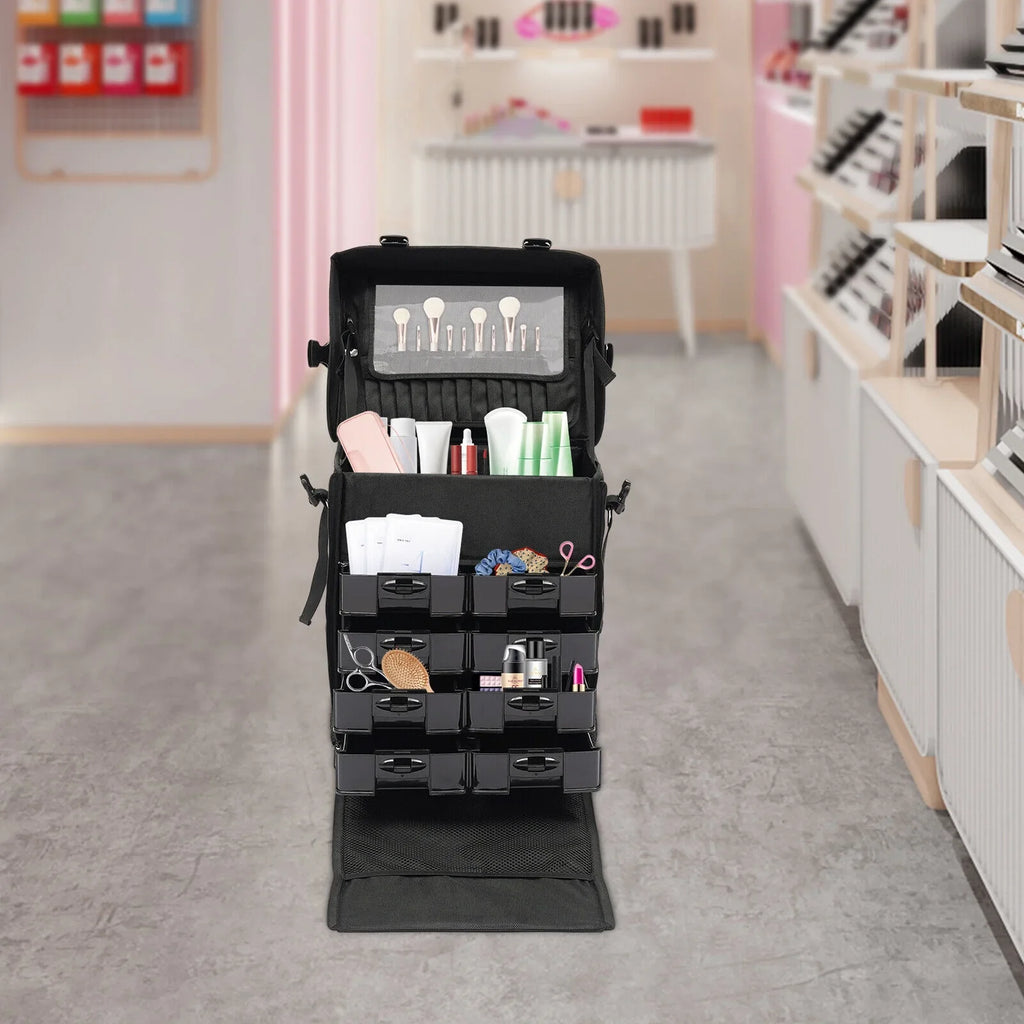 Make Up Rolling Wheels Trolley, Trolley, Suitcase Cosmetic Case, with Makeup Makeup Case Suitcase Cosmetic