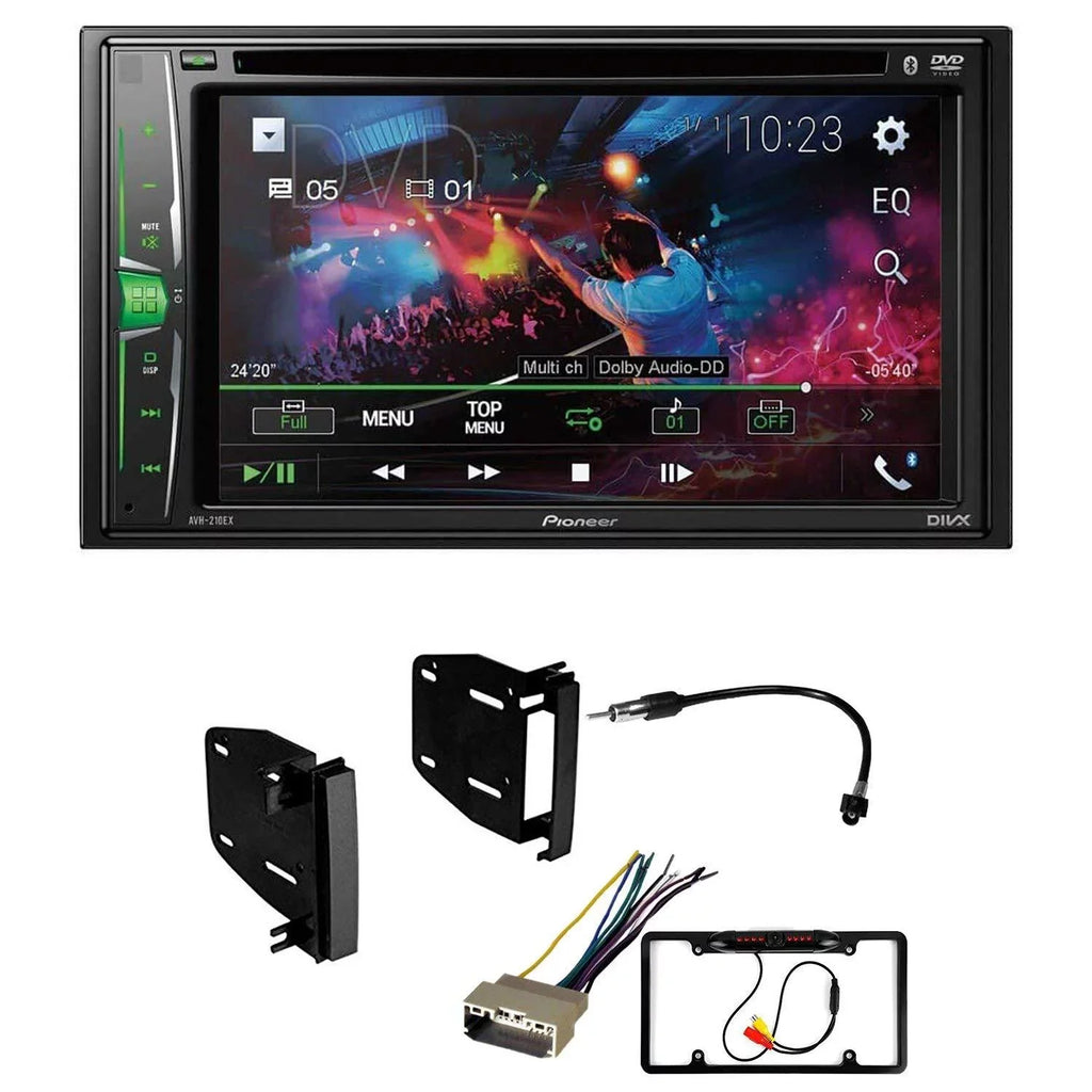 2008-2010 6.2" Kit/in-Dash with 300 Chrysler Stereo Bundle Bluetooth/Backup W/ WVGA Touchscreen Double Car Receiver Media KIT4688 AM/FM for DVD/CD Pioneer Digital DIN Camera/Installation