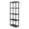Storage Shelf 5 Plastic Black lb. Rack 200 Capacity, -Tier USA IRIS Total with