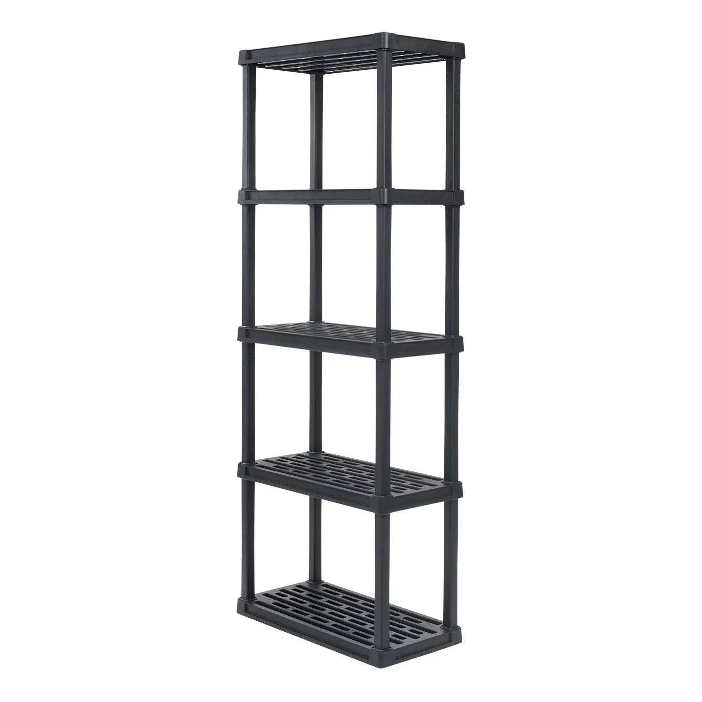 Storage Shelf 5 Plastic Black lb. Rack 200 Capacity, -Tier USA IRIS Total with