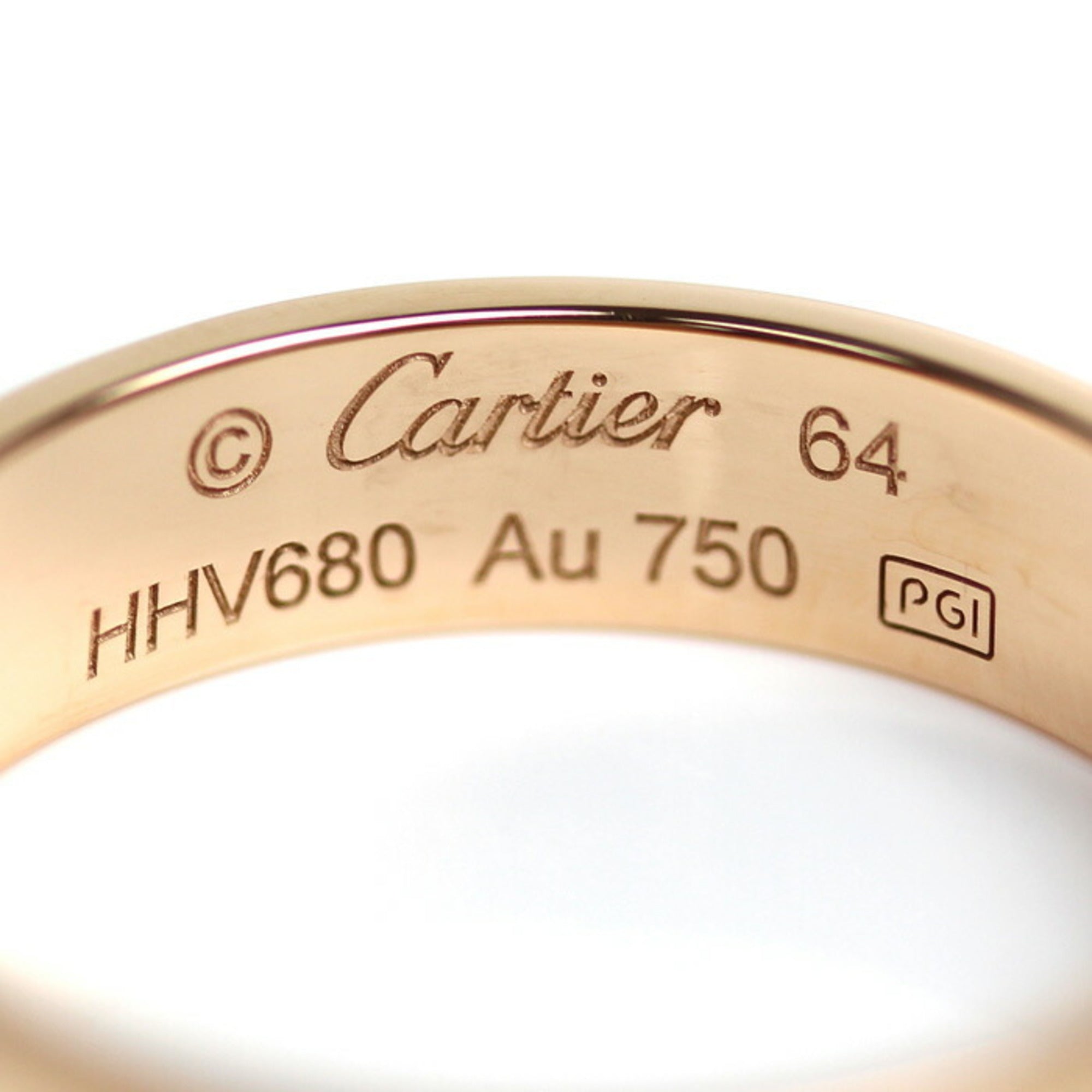 Love 64 Ring Pink Gold K18PG B4084864 7.0g CARTIER Size 23.5 Men's Pre-Owned (Good)
