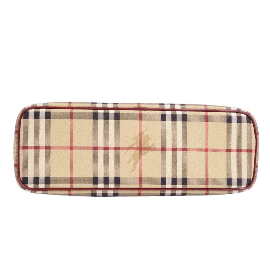 Tote BURBERRY Bag Check Ladies LONDON Burberry Brown London (Good) Handbag Pattern Pre-Owned