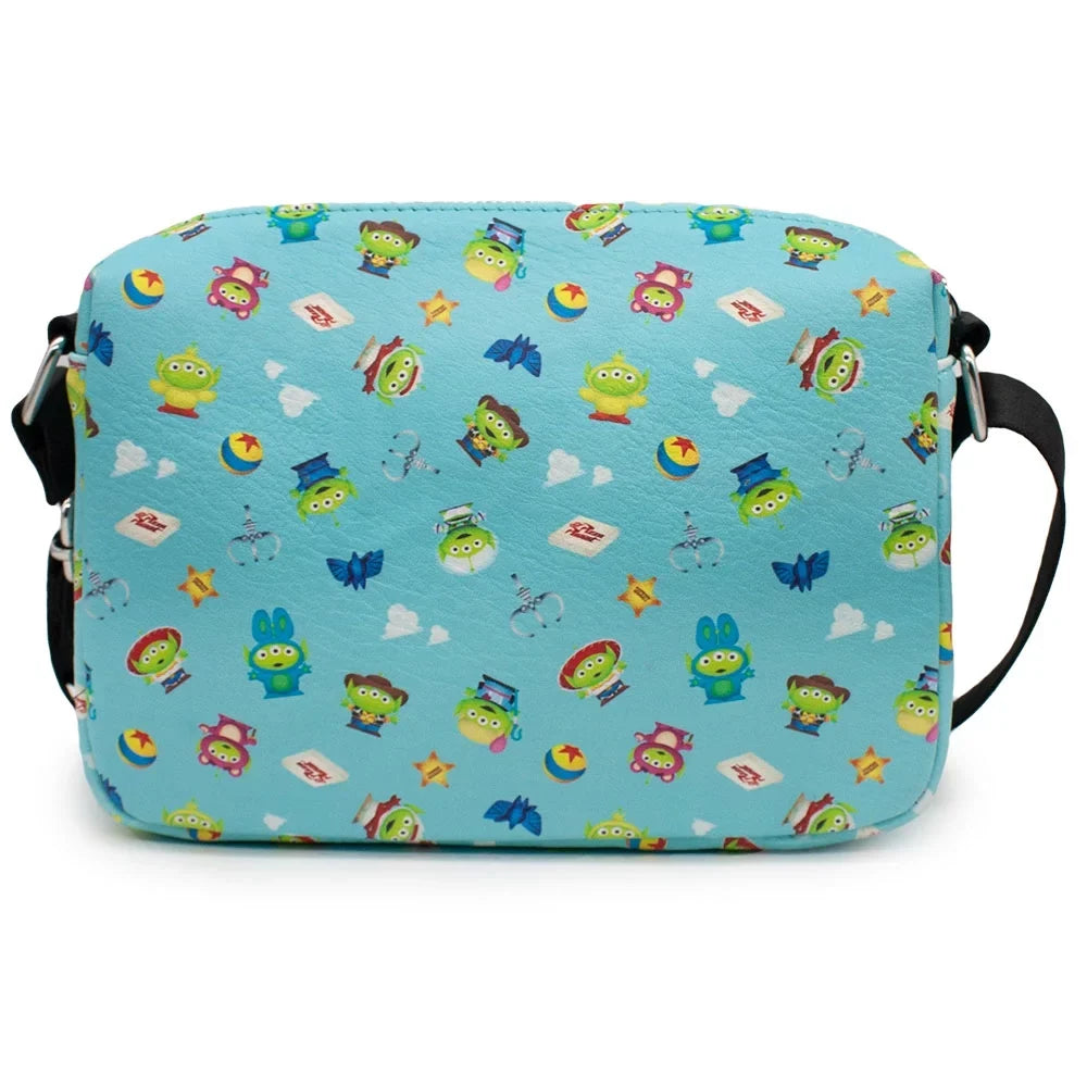Collage, Cross Remix Body, Vegan Planet Bag, Blue, Alien Story Toy Disney Rectangle, Pizza Leather Pixar