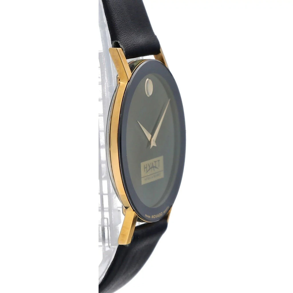 Watch Ultra-Thin Museum Movado 30mm 87.40.882L Hyatt Leather Wrist Quartz