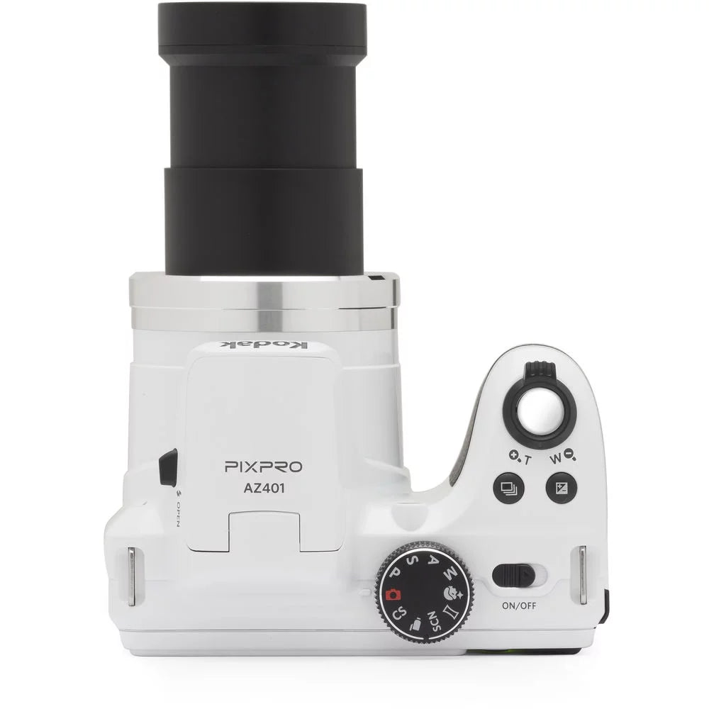 1 AZ401 PIXPRO (White) Warranty +Tripod -32GB Yr Kodak + Camera + Case Kit