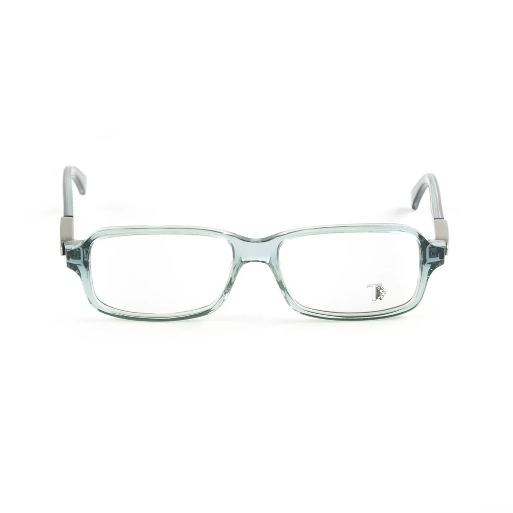 52mm Acetate TO5018 Frames Turquoise Transparent Eyeglass Rectangular Tod's