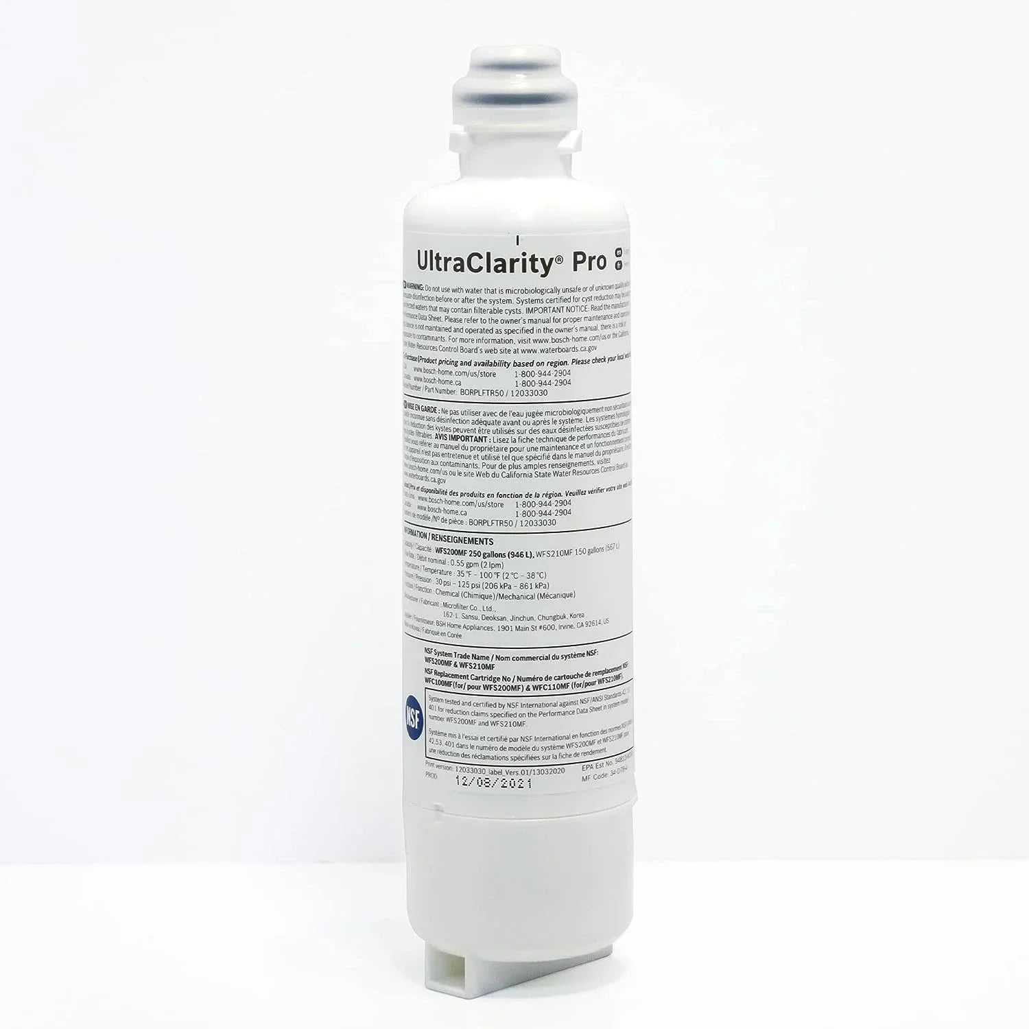Replacement/Compatible Water Bosch 4 Filter, Pack of Pro BORPLFTR50,BORPLFTR55, RA450022, UltraClarity REPLFLTR55