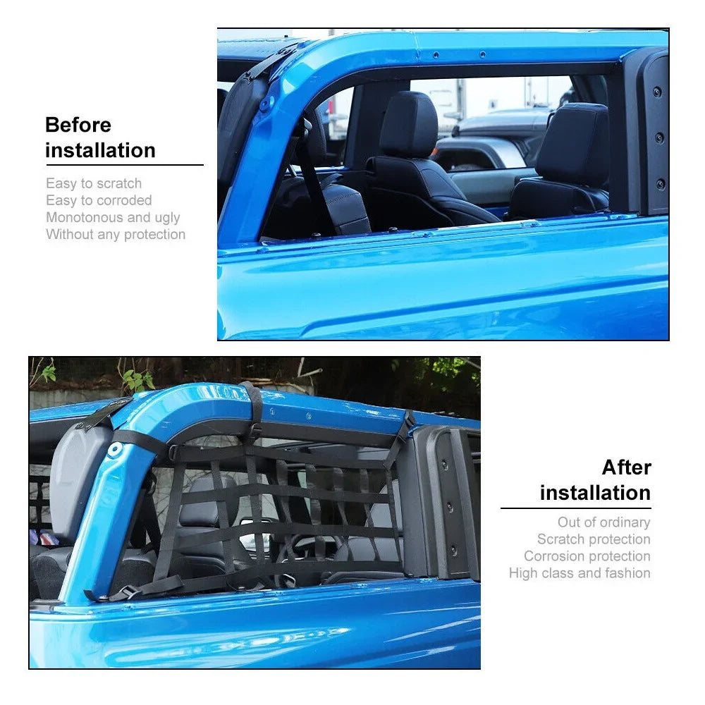 Net Teledu Mesh Side 2x Door Restraint Cargo 21+2 Protective Rear Trunk