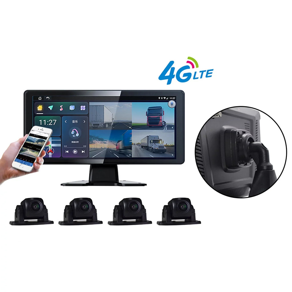 AI DVR Driving RV Monitor GPS Video Recorder for Screen 10.36" Truck Touch Bus