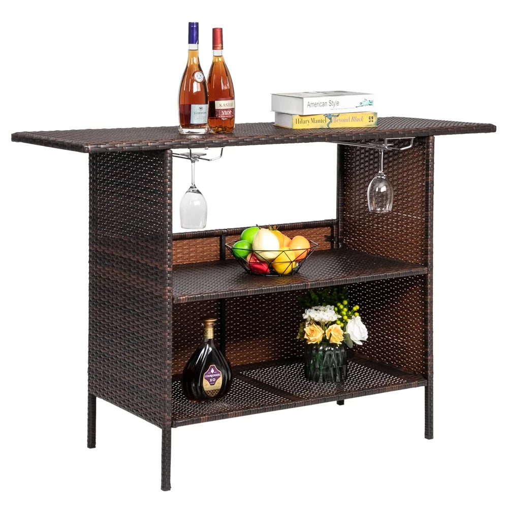 Beautiful And Table Bar Gradient Stylish Modern Brown