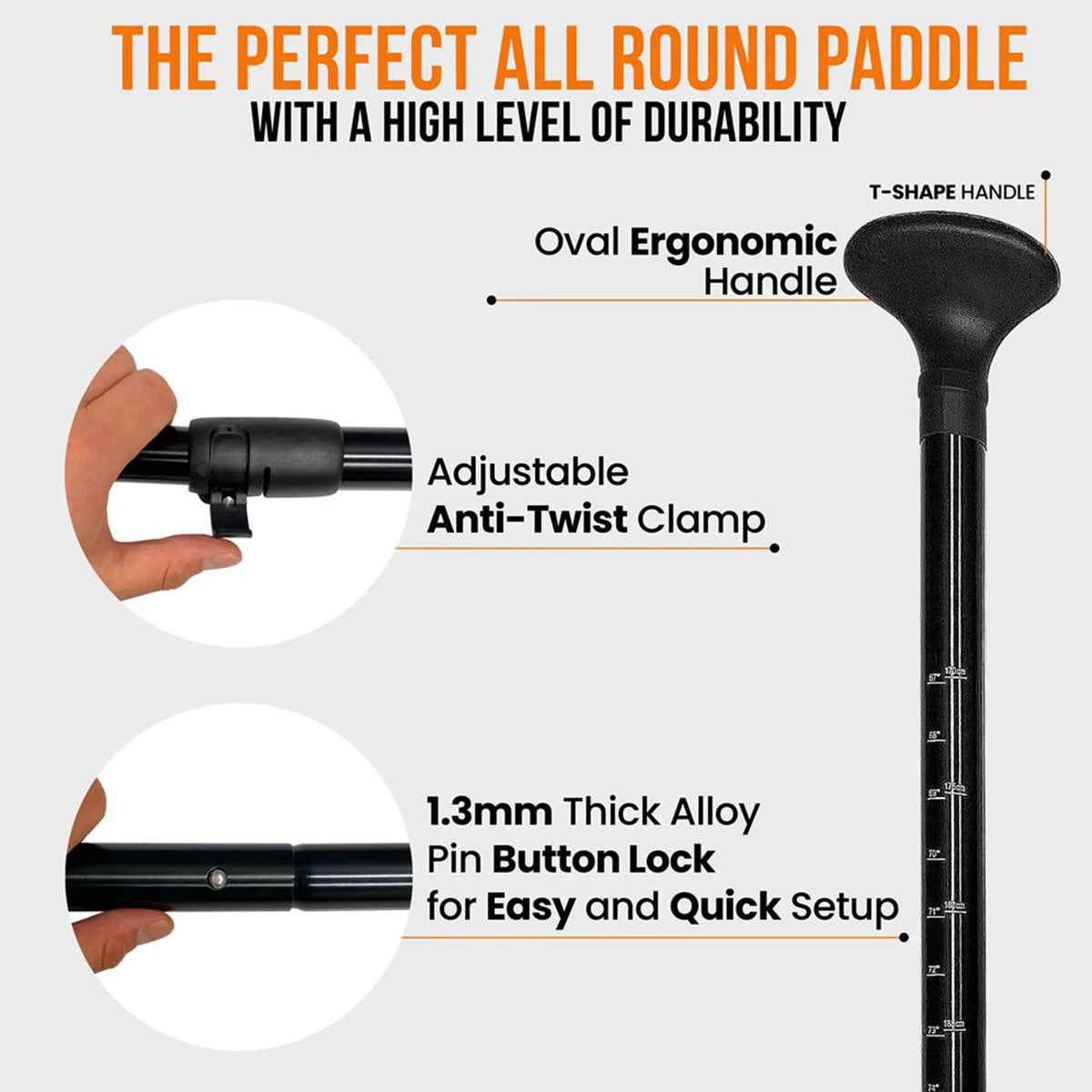 Up Oar Adjustable Paddle Stand Height Universal Serenelife with Boards for