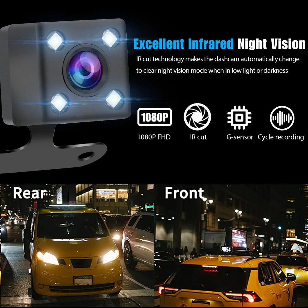 Camera, Mirror Screen with Cars, for Front Camera EEEkit Cam View Car Dash Mirror Dual Camera Motion Touch 7inch and 170° Wide-Angle Dash Night Lens Rear Vision, Detection, 1080P G-Sensor,