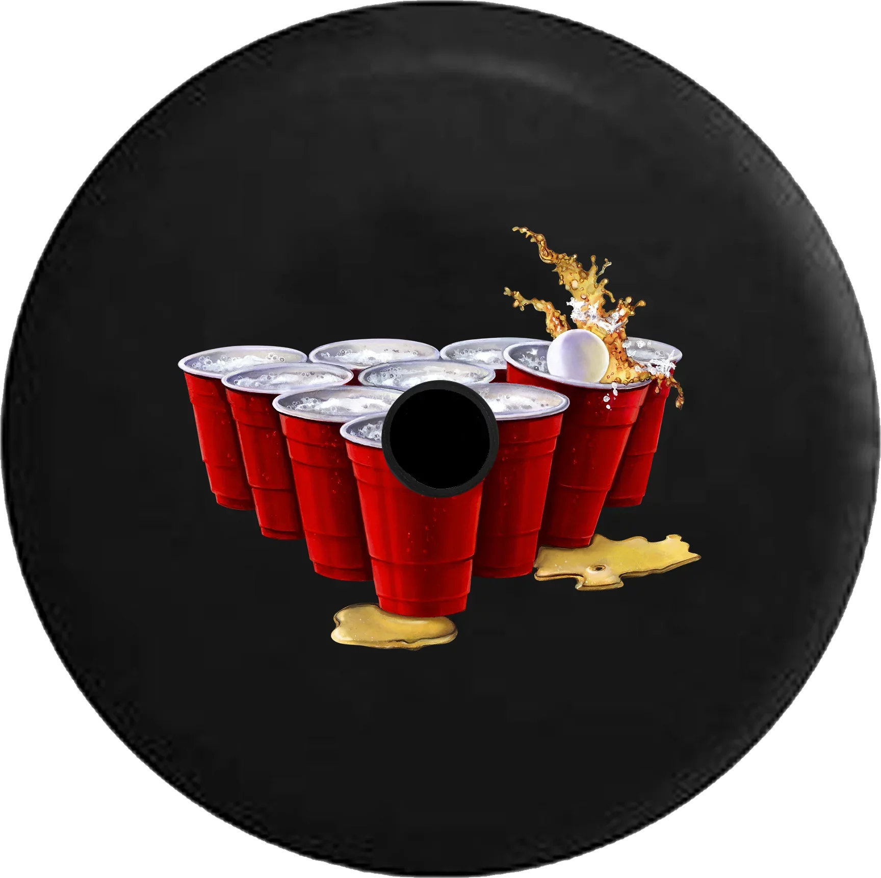 Party Pong Red JL Beer Jeep 2018 Cups Inch Camera Spare Backup Tire Summer 2019 33 Wrangler Cover RV for College