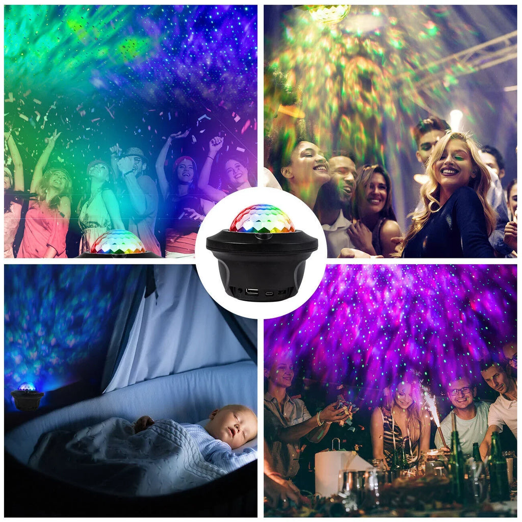 Strobe Stage W/ Remote DJ LED Party Lamp Ball Disco Speaker Bluetooth RGB Light