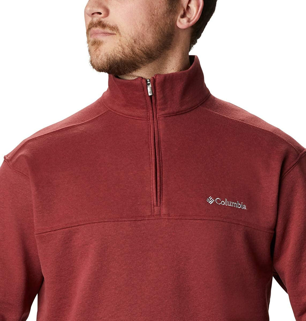 Columbia Hart Men's Jasper, Large Half Zip, Mountain Red II
