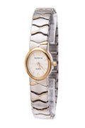 two silver Elgin tone expansion accent Watch band Ladies Quartz