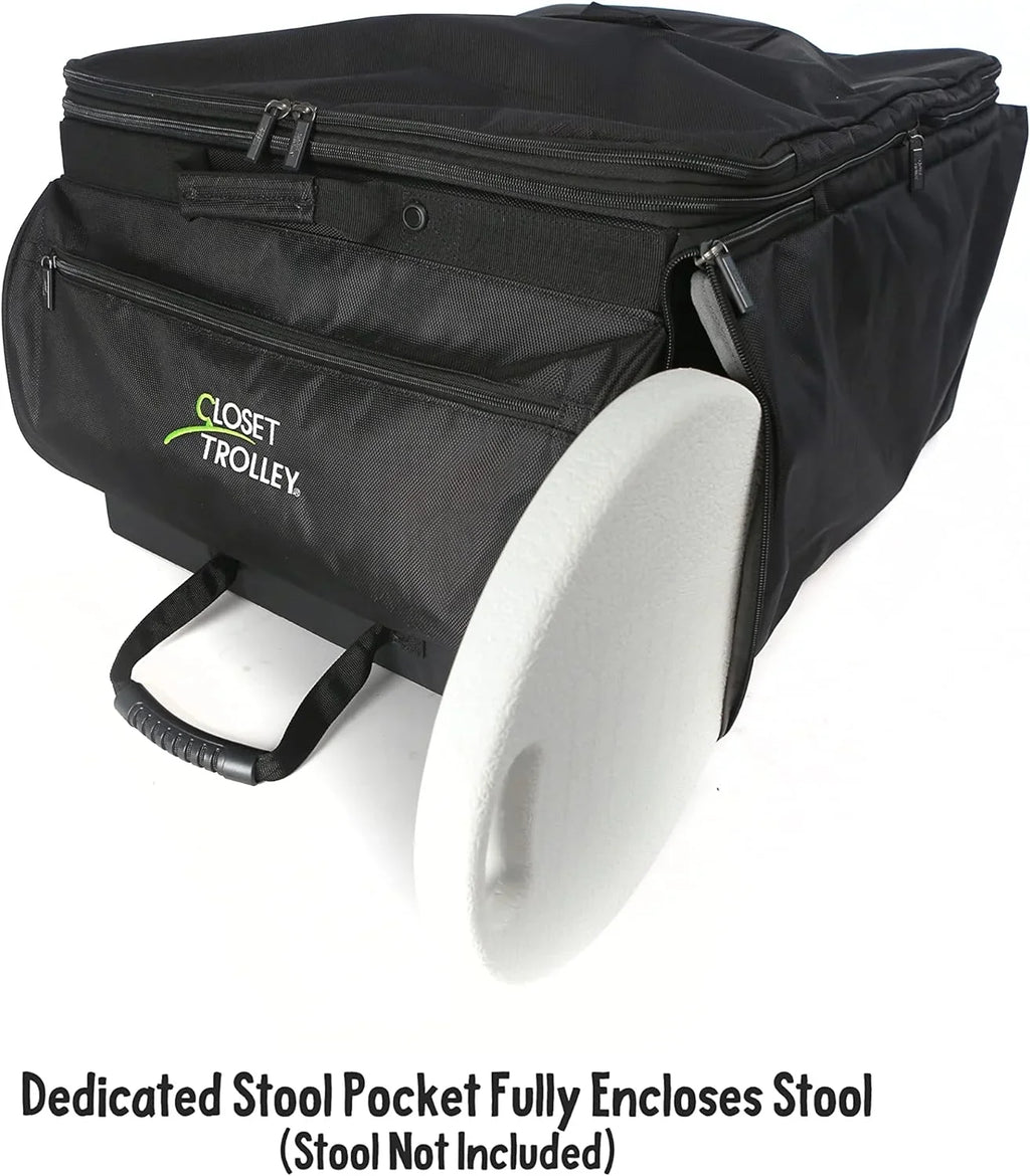 '- YFbiubiulife Dance BLACK Garment Bag Collapsible Rack Rolling w/No-Lean