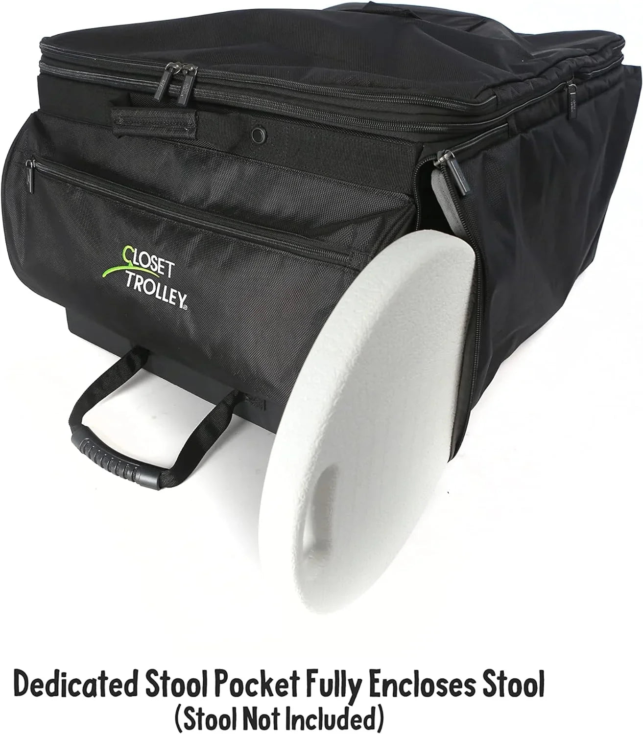 '- YFbiubiulife Dance BLACK Garment Bag Collapsible Rack Rolling w/No-Lean