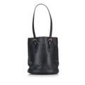 Louis Shoulder PM LOUIS VUITTON Epi Noir Black Bucket Ladies Vuitton Tote M58992 Leather Bag Pre-Owned (Fair)