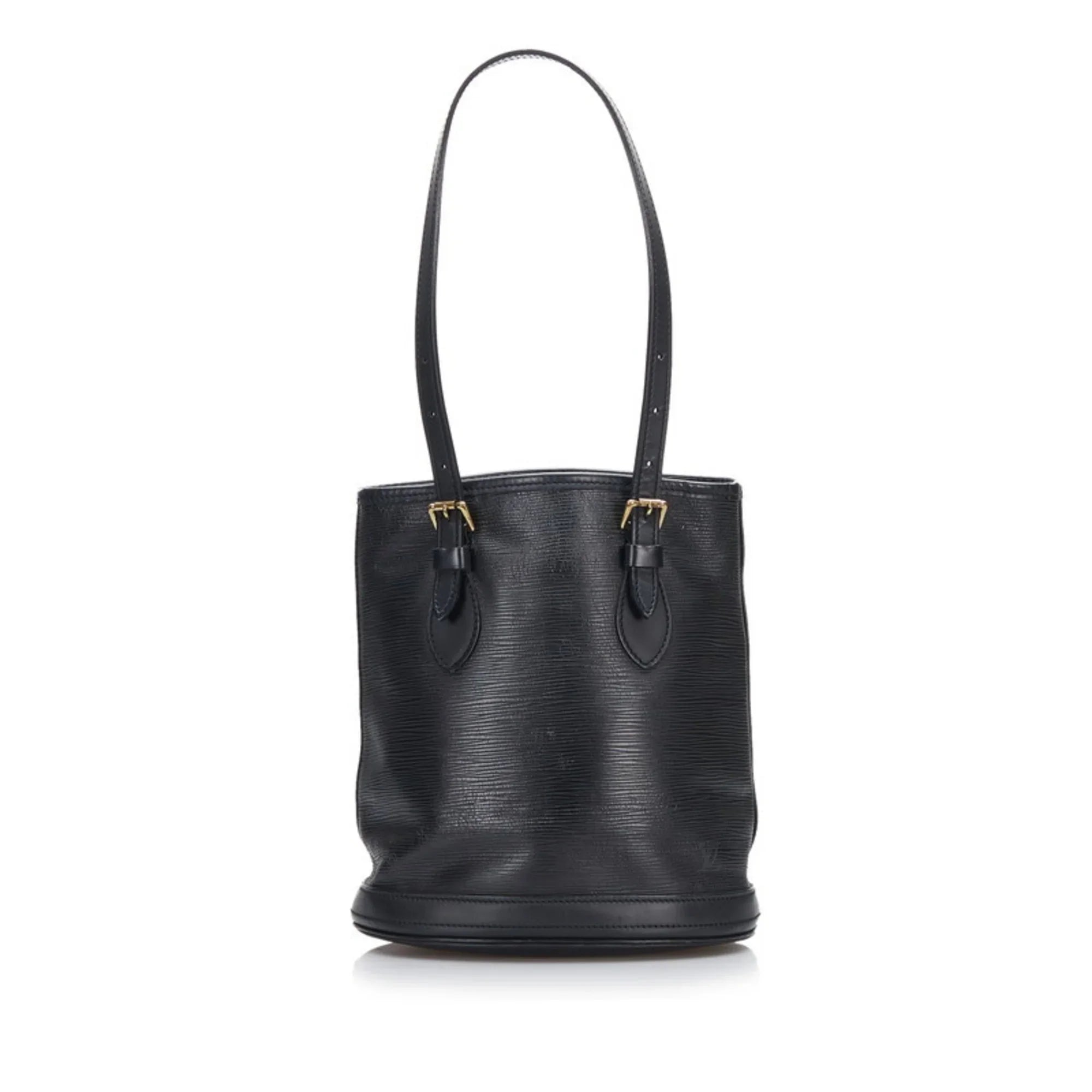 Louis Shoulder PM LOUIS VUITTON Epi Noir Black Bucket Ladies Vuitton Tote M58992 Leather Bag Pre-Owned (Fair)