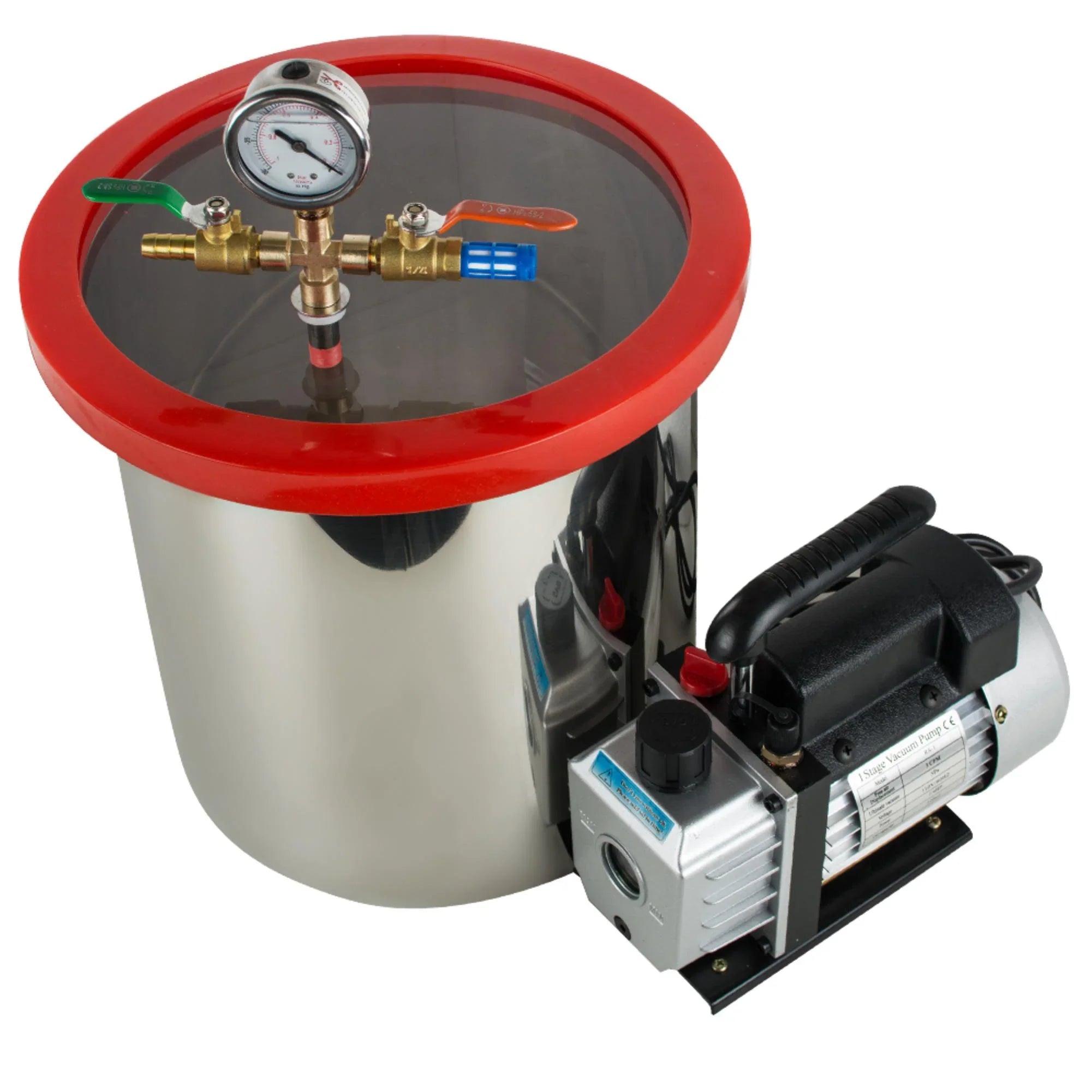 Pump Machine [5 Steel with and Efficiently Eliminate Stainless Ultimate Chamber 3CFM Vacuum Kit Vacuum Degassing Air Silicone Gallon] The Bubbles Our - Powerful