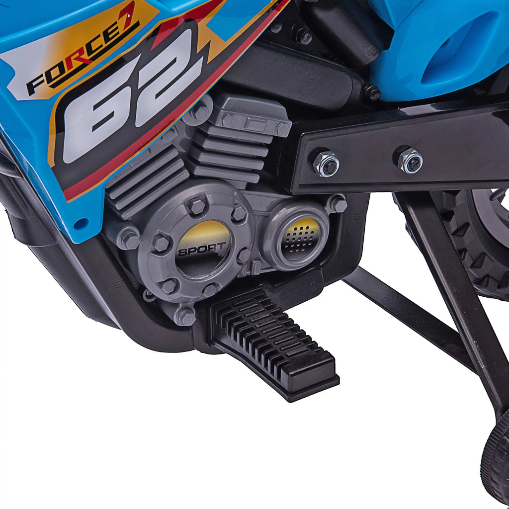 '- 3 Wheels Unisex Blazin' and Operated Ages up. Bike 6V - Battery Years Toy 1.8 Blue Mph Max Dirt