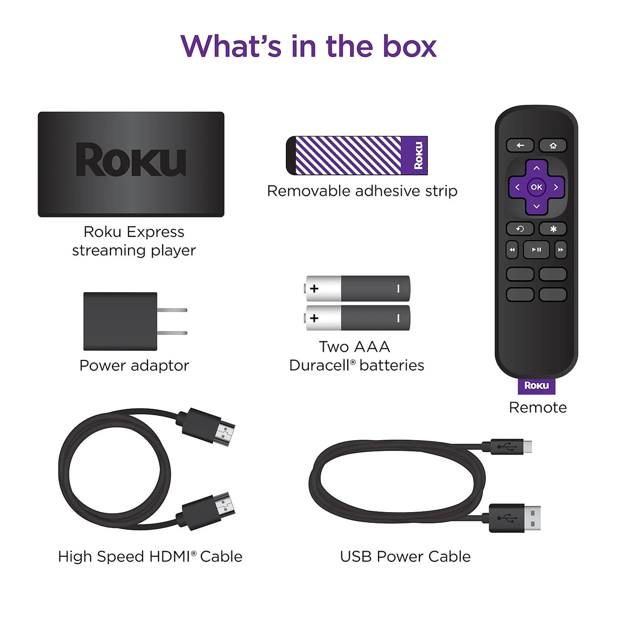HD with Remote Express Media Speed HDMI Simple Streaming and Player High Roku Cable