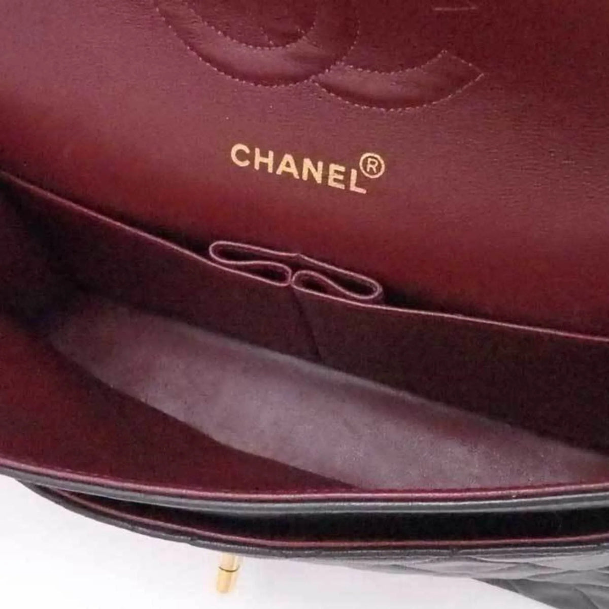 double ladies leather (Good) flap matelasse gold shoulder bag black Chanel CHANEL Pre-Owned