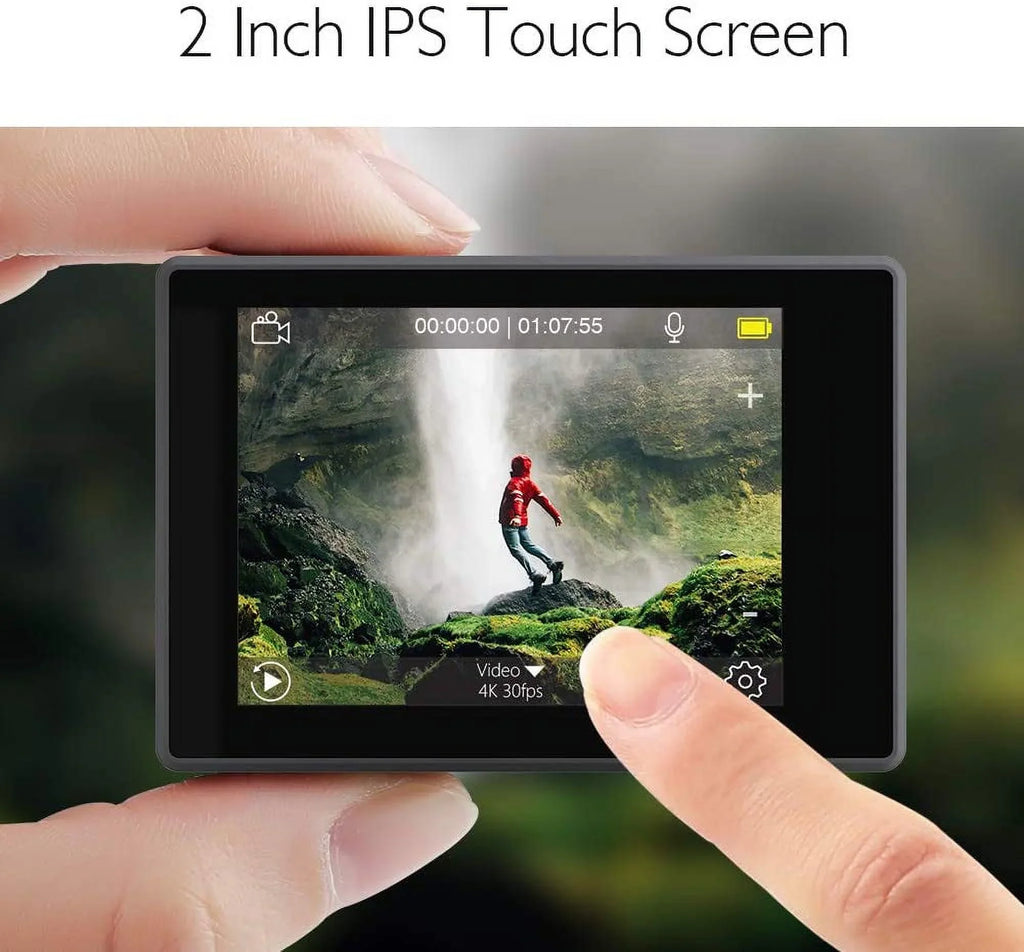 Action 131ft 2.0 EIS V50 Camera, Helmet with Touch Screen Elite Camera and 60fps Accessories Zoom AKASO Underwater Sports Camera 4K 8X
