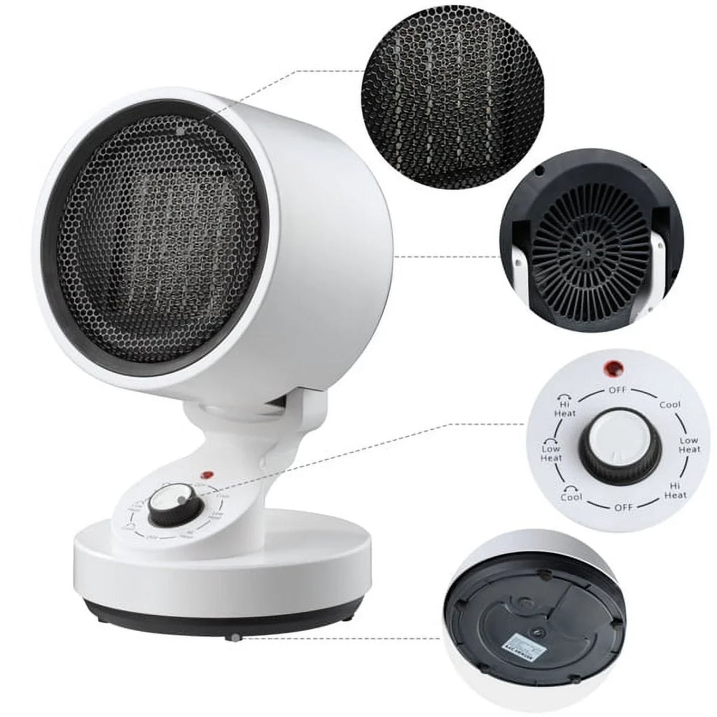 Heat Quick , Cool Warm (10W) Machine Cool Heat High (900W), Fan, Electric Fan,with Mode modes for Heater Heat Home, (1500W), Office Up 2-In-1 3 Space including Low Space & Cooling and