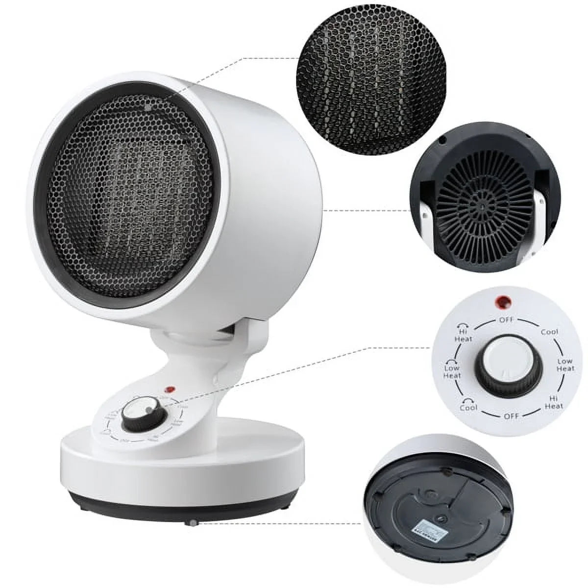 Heat Quick , Cool Warm (10W) Machine Cool Heat High (900W), Fan, Electric Fan,with Mode modes for Heater Heat Home, (1500W), Office Up 2-In-1 3 Space including Low Space & Cooling and
