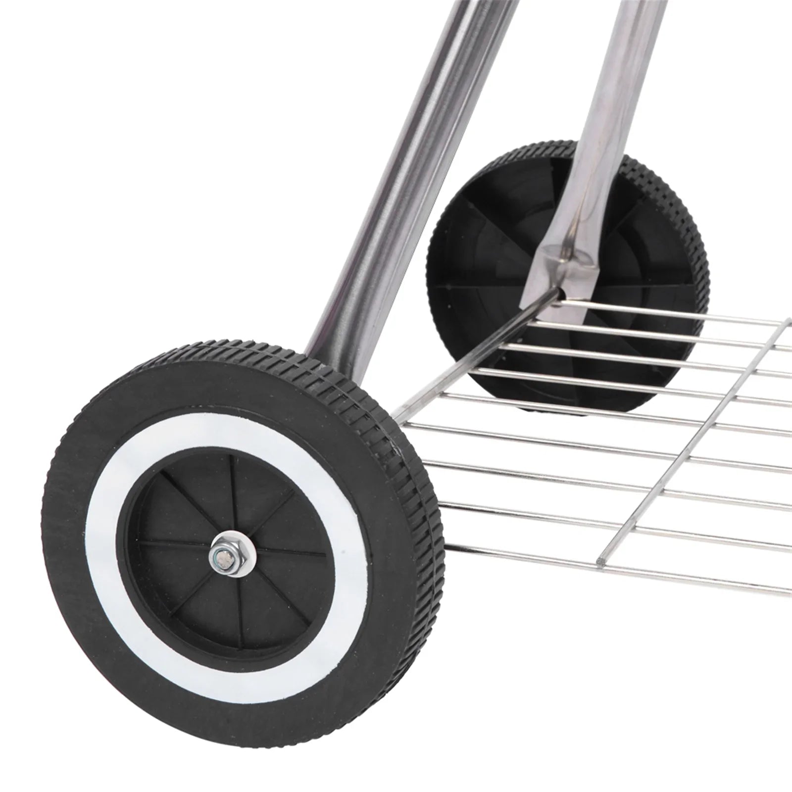Grill on Wheels, Storage Grate Cooking Steel Outdoor w/ 18 Charcoal Grill with Grill Area, inch Camping BBQ